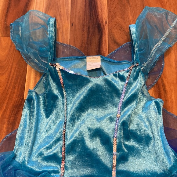 Girl’s Size 8-10 Fairy 🧚‍♀️ Costume in Blue & Turquoise  with Sparkle Details - Picture 2 of 6
